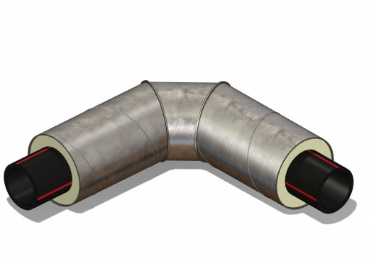 Отвод Boilerberg-flex (PE-RT тип II) 90° в ППУ/ОЦ диаметр 25/110 мм, SDR7,4 – фото, характеристики